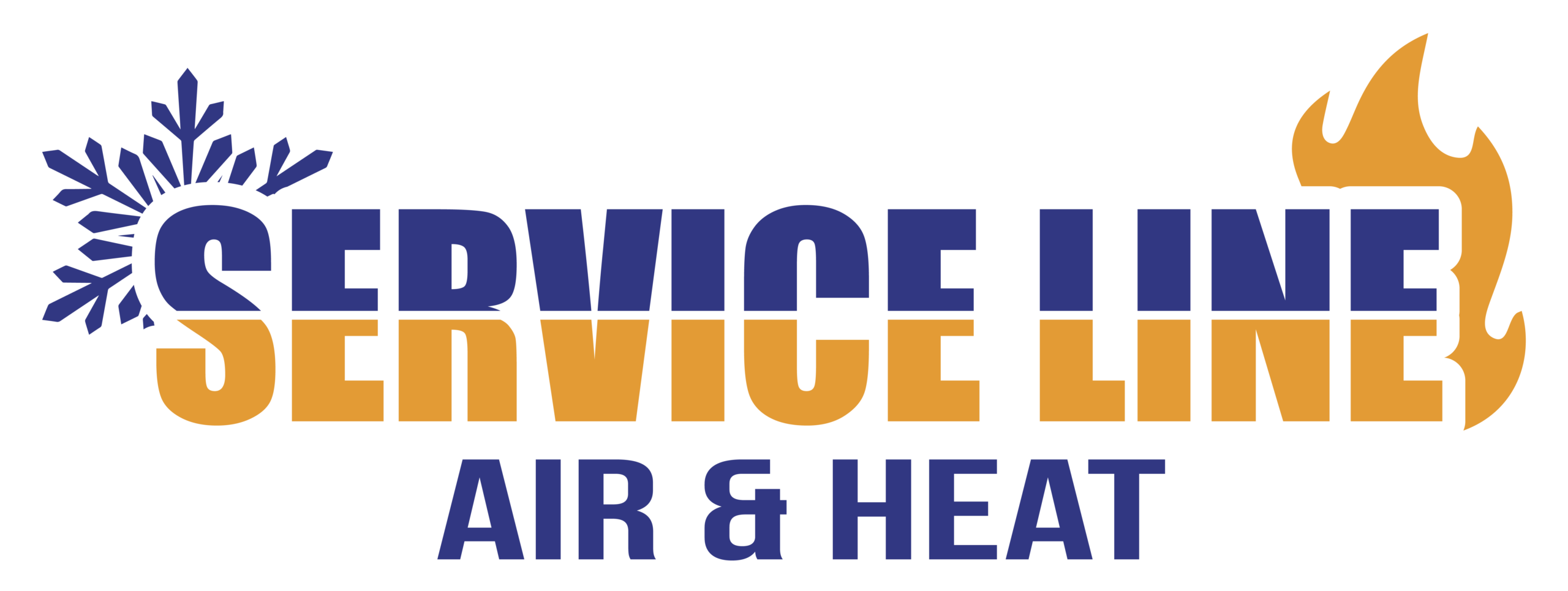 Service Line Air & Heat Logo - Residential & Commercial HVAC Engineering in Baytown & Dayton, TX